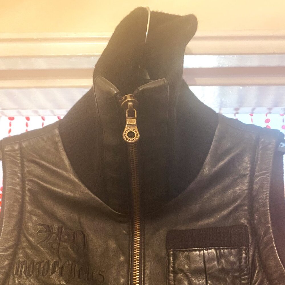 Harley Davidson Genuine Leather Vest Women Medium - Picture 8 of 11